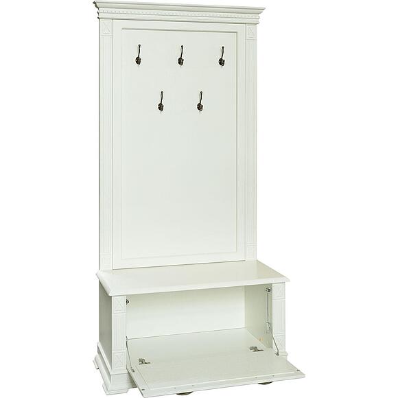 Тумба с вешалкой «Верди Классик» П3.0487.3.06, Основной материал: массив дуба, Цвет: Слоновая кость