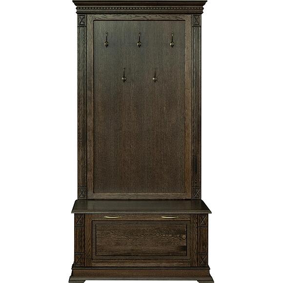 Тумба с вешалкой «Верди Классик» П3.0487.3.06, Основной материал: массив дуба, Цвет: Табак