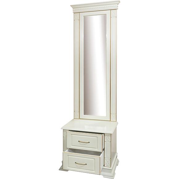 Трюмо «Верди Классик» П3.0487.3.08, Основной материал: массив дуба, Цвет: Слоновая кость с золочением