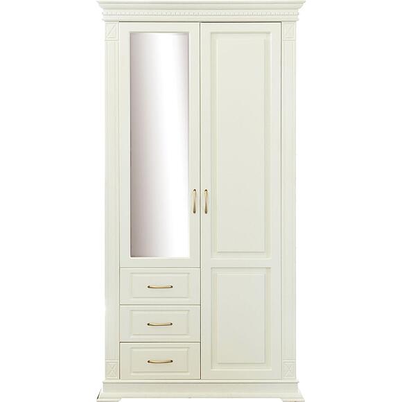 Шкаф комбинированный для прихожей «Верди Классик» П3.0487.3.12, Основной материал: массив дуба, Цвет: Слоновая кость