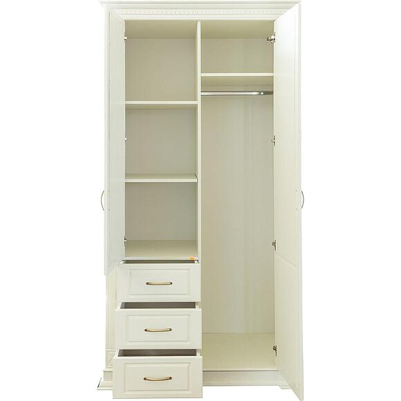 Шкаф комбинированный для прихожей «Верди Классик» П3.0487.3.12, Основной материал: массив дуба, Цвет: Слоновая кость