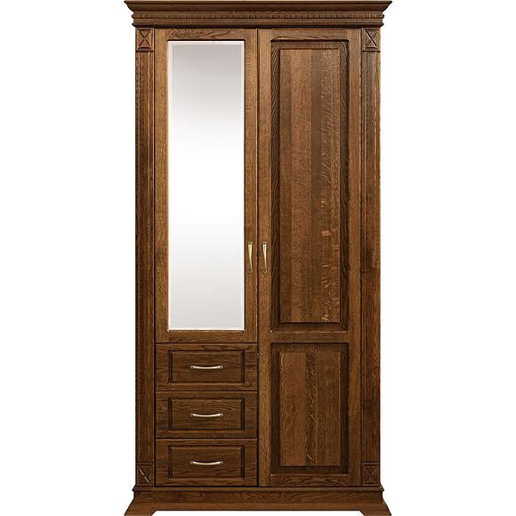 Шкаф комбинированный для прихожей «Верди Классик» П3.0487.3.12, Основной материал: массив дуба, Цвет: Черешня