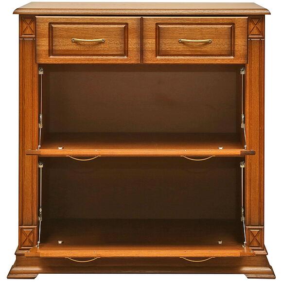 Тумба для обуви «Верди Классик» П3.0487.3.21, Основной материал: массив дуба, Цвет: Дуб рустикаль с патинированием