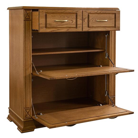 Тумба для обуви «Верди Классик» П3.0487.3.21, Основной материал: массив дуба, Цвет: Дуб рустикаль