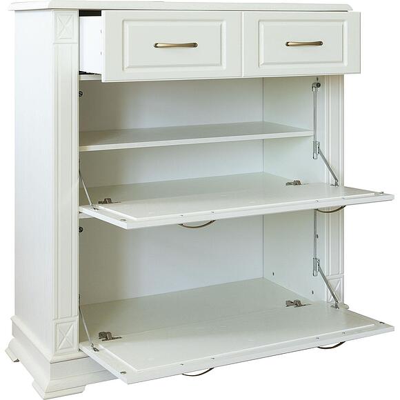 Тумба для обуви «Верди Классик» П3.0487.3.21, Основной материал: массив дуба, Цвет: Слоновая кость