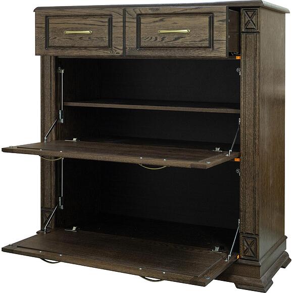 Тумба для обуви «Верди Классик» П3.0487.3.21, Основной материал: массив дуба, Цвет: Табак