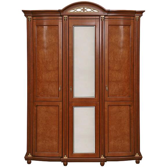 Шкаф для одежды 3д «Валенсия Классик» П3.0589.1.10, Основной материал: массив березы, Цвет: Каштан