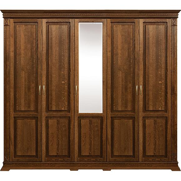 Шкаф для одежды 5д «Верди Классик» П3.0487.1.27, Основной материал: массив дуба, Цвет: Черешня (Shkaf_Verdi_P434-12_chereshnyar.jpg) Шкаф для одежды 5д «Верди Классик» П3.0487.1.27, Основной материал: массив дуба, Цвет: Черешня