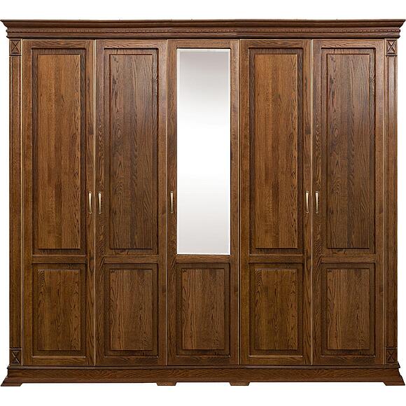 Шкаф для одежды 5д «Верди Классик» П3.0487.1.27, Основной материал: массив дуба, Цвет: Черешня с золочением (Shkaf_Verdi_P434-12_chereshnya_s_zolochen-1.jpg) Шкаф для одежды 5д «Верди Классик» П3.0487.1.27, Основной материал: массив дуба, Цвет: Черешня с золочением