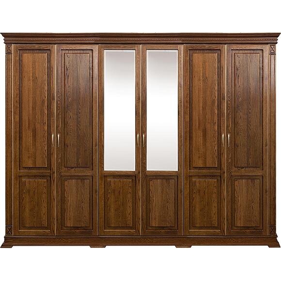 Шкаф для одежды 6д «Верди Классик» П3.0487.1.28, Основной материал: массив дуба, Цвет: Черешня с золочением (Shkaf_Verdi_P434-13_chereshnya_s_zolochen-1.jpg) Шкаф для одежды 6д «Верди Классик» П3.0487.1.28, Основной материал: массив дуба, Цвет: Черешня с золочением