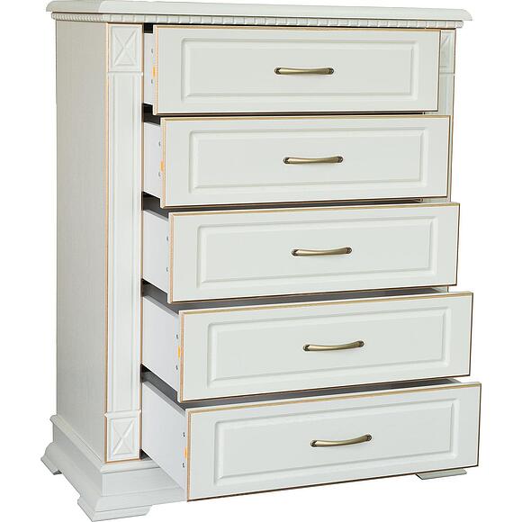 Тумба «Верди Классик» П3.0487.1.37, Основной материал: массив дуба, Цвет: Слоновая кость с золочением