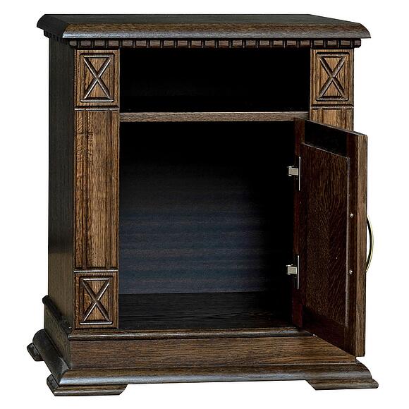 Тумба прикроватная «Верди Классик» П3.0487.1.03, Основной материал: массив дуба, Цвет: Венге