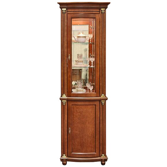 Шкаф комбинированный «Валенсия Классик» П3.0589.0.01, Основной материал: массив березы, Цвет: Каштан