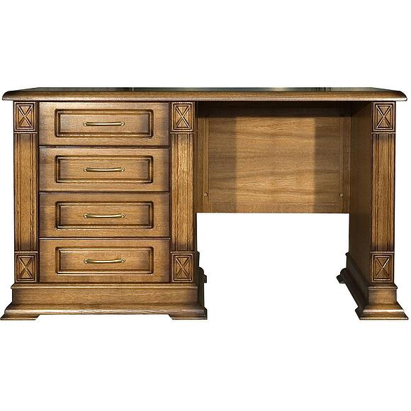 Стол письменный «Верди Классик» П3.0487.2.09-01, Основной материал: массив дуба, Цвет: Дуб рустикаль с патинированием