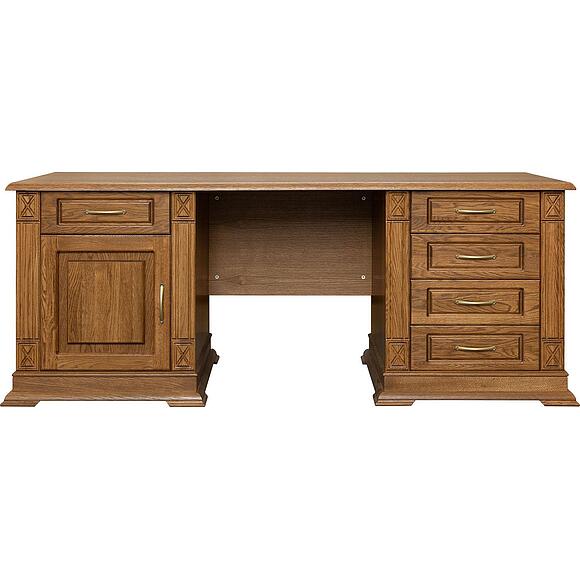 Стол письменный «Верди Классик» П3.0487.2.07, Основной материал: массив дуба, Цвет: Дуб рустикаль