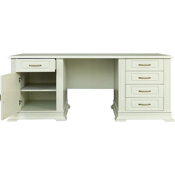 Стол письменный «Верди Классик» П3.0487.2.07, Основной материал: массив дуба, Цвет: Слоновая кость