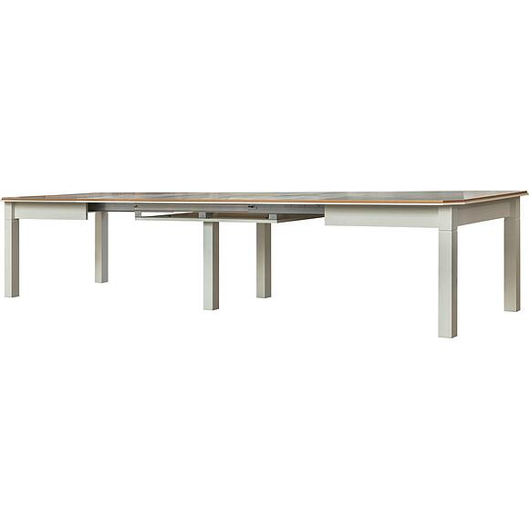 Стол обеденный «Верди Классик» П3.0487.4.28, Основной материал: массив дуба, Цвет: Слоновая кость с золочением