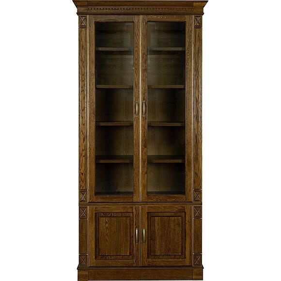 Набор мебели для библиотеки «Верди Классик» П3.0487.2.03, Основной материал: массив дуба, Цвет: Черешня с золочением