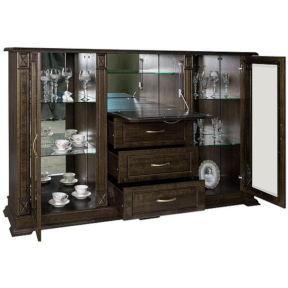 Тумба «Верди Классик» П1.0487.0.12, Основной материал: массив дуба, Цвет: Венге