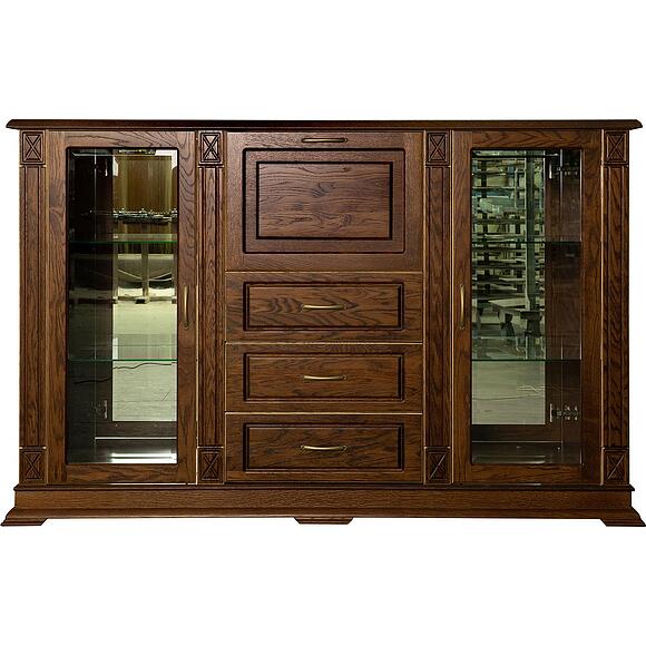 Тумба «Верди Классик» П1.0487.0.12, Основной материал: массив дуба, Цвет: Черешня с золочением