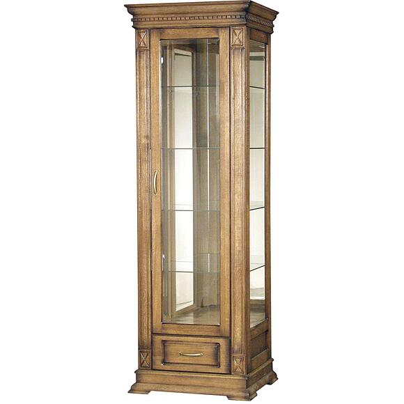 Шкаф-витрина «Верди Классик» П1.0487.0.11, Основной материал: массив дуба, Цвет: Дуб рустикаль с патинированием (shkaf_s_vitrinoi_verdi_1z_p487_11z-dub_rustikal_patinir-1.jpg) Шкаф-витрина «Верди Классик» П1.0487.0.11, Основной материал: массив дуба, Цвет: Дуб рустикаль с патинированием