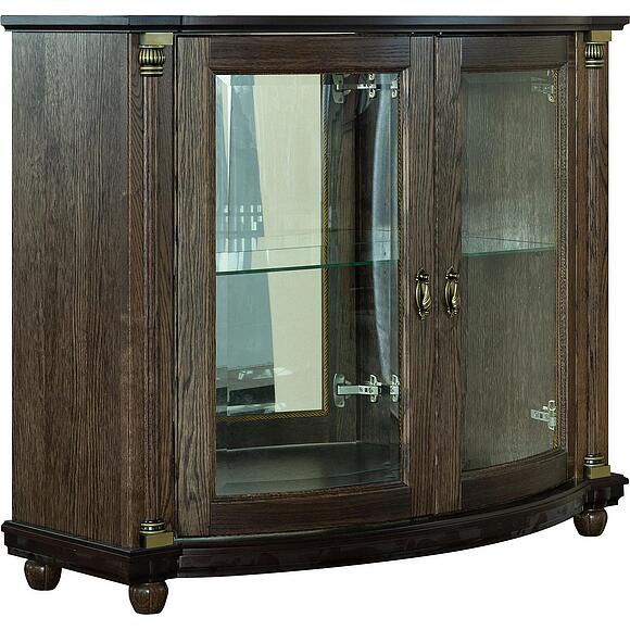 Тумба 2-Д «Валенсия Д Классик» П3.0591.0.08, Основной материал: массив дуба, Цвет: Табак