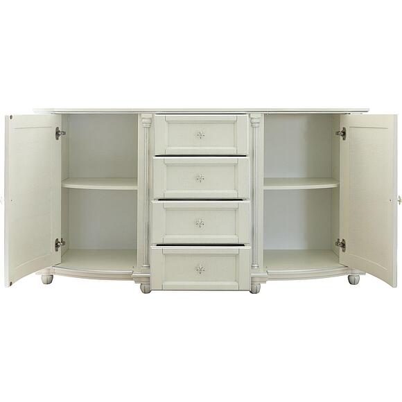 Тумба 3д «Валенсия Д Классик» П3.0591.0.05, Основной материал: массив дуба, Цвет: Слоновая кость с серебром