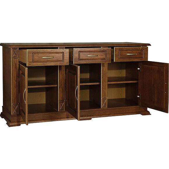 Тумба «Верди Классик» П1.0487.0.03, Основной материал: массив дуба, Цвет: Черешня с золочением