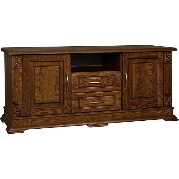 Тумба ТВ «Верди Классик» П1.0487.0.10, Основной материал: массив дуба, Цвет: Черешня