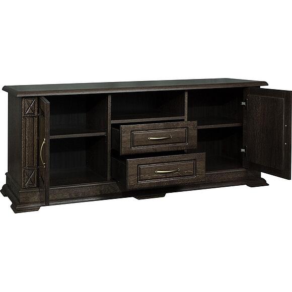 Тумба ТВ «Верди Классик» П1.0487.0.10, Основной материал: массив дуба, Цвет: Табак