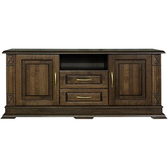 Тумба ТВ «Верди Классик» П1.0487.0.10, Основной материал: массив дуба, Цвет: Венге