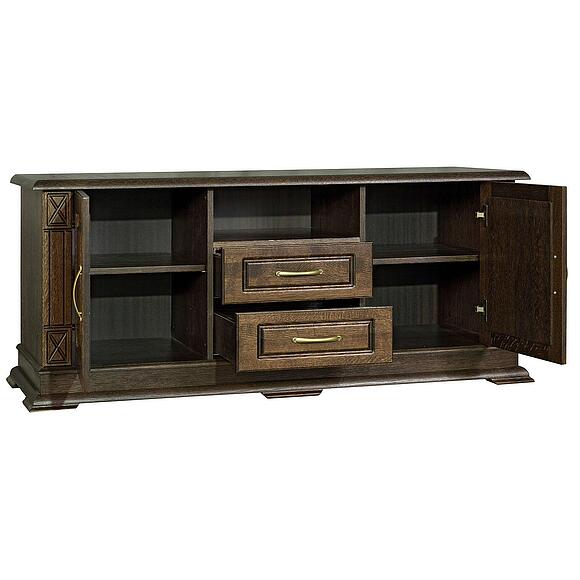 Тумба ТВ «Верди Классик» П1.0487.0.10, Основной материал: массив дуба, Цвет: Венге