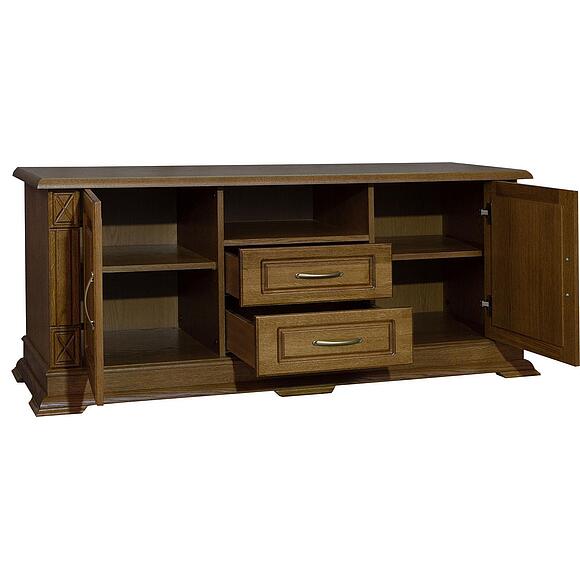 Тумба ТВ «Верди Классик» П1.0487.0.10, Основной материал: массив дуба, Цвет: Дуб рустикаль