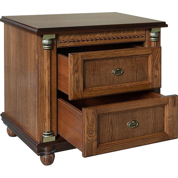 Тумба прикроватная «Валенсия Д Классик» П03.591.1.12, Основной материал: массив дуба, Цвет: Античная бронза