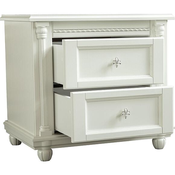 Тумба прикроватная «Валенсия Д Классик» П03.591.1.12, Основной материал: массив дуба, Цвет: Слоновая кость