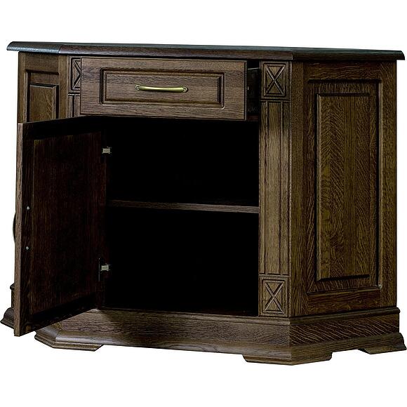 Тумба угловая «Верди Классик» П1.0487.0.01-01, Основной материал: массив дуба, Цвет: Табак