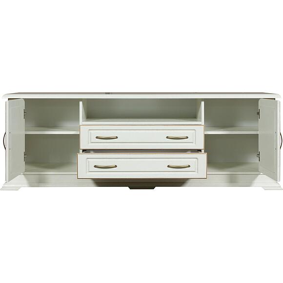 Тумба ТВ «Верди Классик» П1.0487.0.47, Основной материал: массив дуба, Цвет: Слоновая кость с золочением