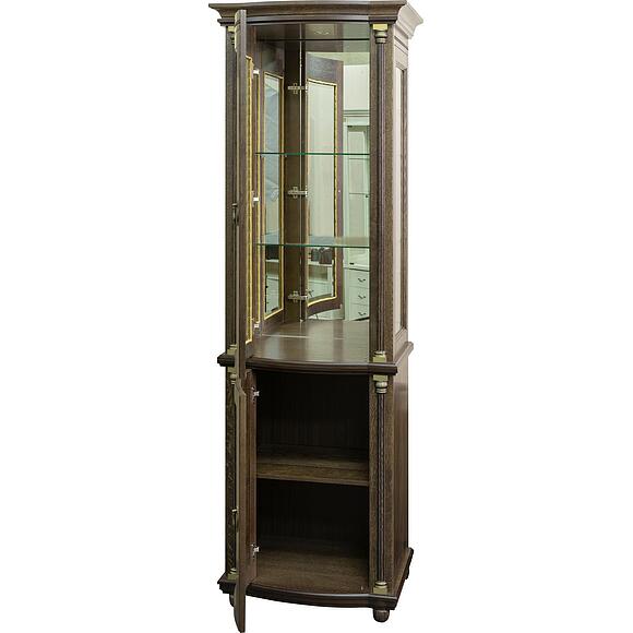 Шкаф комбинированный «Валенсия Д Классик» П3.0591.0.01-01, Основной материал: массив дуба, Цвет: Табак