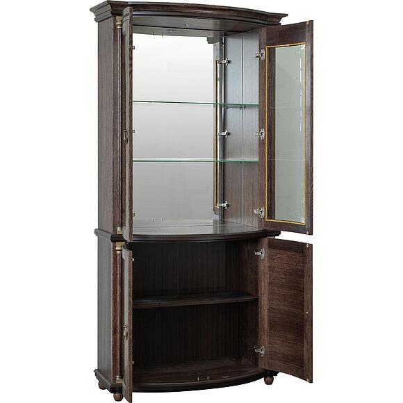 Шкаф комбинированный 2д «Валенсия Д Классик» П3.0591.0.02, Основной материал: массив дуба, Цвет: Табак