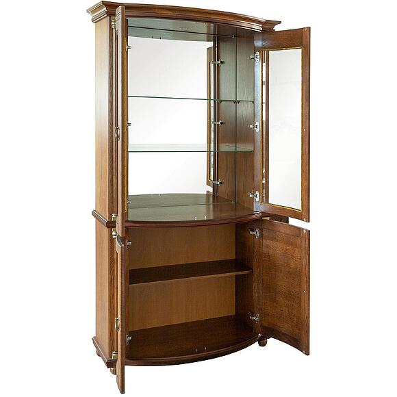 Шкаф комбинированный 2д «Валенсия Д Классик» П3.0591.0.02, Основной материал: массив дуба, Цвет: Античная бронза