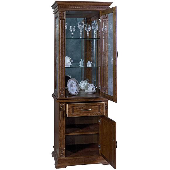 Шкаф комбинированный «Верди Классик» П1.0487.0.34, Основной материал: массив дуба, Цвет: Черешня с золочением (Shkaf_kombinirovannii_Verdi_Luks_1z_P487-34z_chereshnya_s_zolochen.jpg) Шкаф комбинированный «Верди Классик» П1.0487.0.34, Основной материал: массив дуба, Цвет: Черешня с золочением