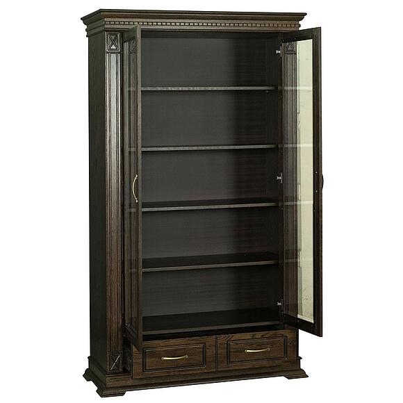 Шкаф 2д «Верди Классик» П1.0487.0.27, Основной материал: массив дуба, Цвет: Венге