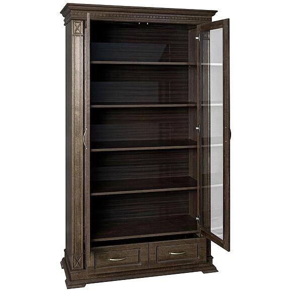 Шкаф 2д «Верди Классик» П1.0487.0.27, Основной материал: массив дуба, Цвет: Табак