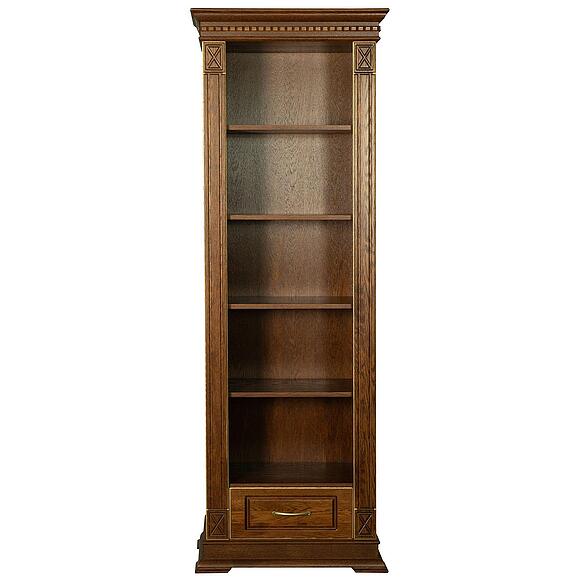 Стеллаж «Верди Классик» П1.0487.0.17, Основной материал: массив дуба, Цвет: Черешня с золочением