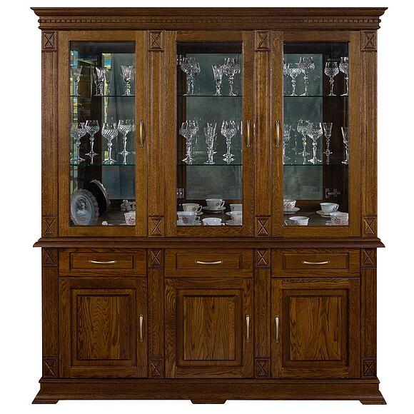 Шкаф комбинированный 3д «Верди Классик» П1.0487.0.20, Основной материал: массив дуба, Цвет: Черешня