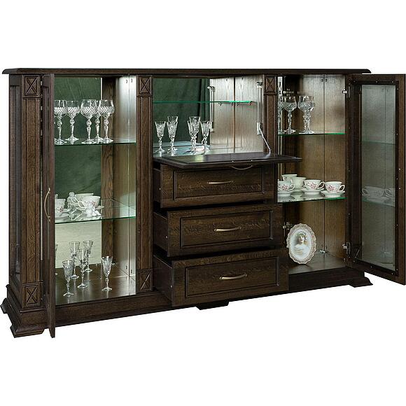 Тумба «Верди Классик» П1.0487.0.13, Цвет: Венге (Shkaf_kombinirovannii_Verdi_Luks_3-3z_P487-13z_veng.jpg) Тумба «Верди Классик» П1.0487.0.13, Цвет: Венге