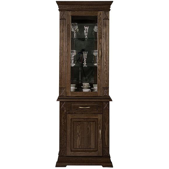 Шкаф комбинированный «Верди Классик» П1.0487.0.34-01, Основной материал: массив дуба, Цвет: Табак