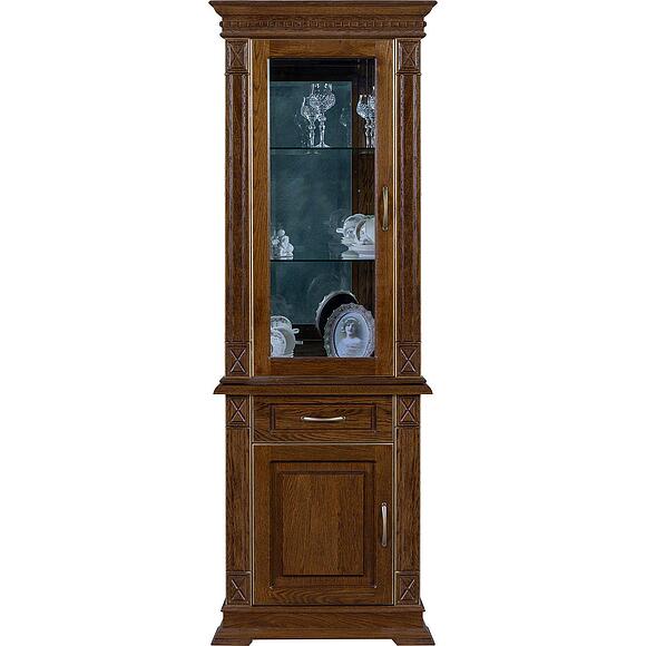 Шкаф комбинированный «Верди Классик» П1.0487.0.34-01, Основной материал: массив дуба, Цвет: Черешня с золочением