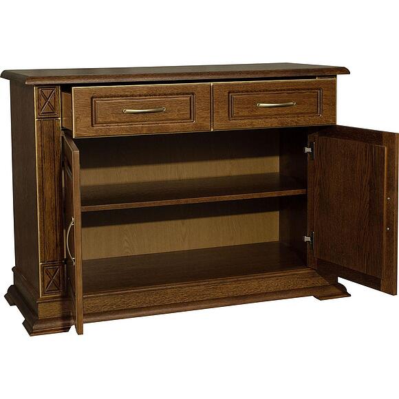 Тумба «Верди Классик» П1.0487.0.02, Основной материал: массив дуба, Цвет: Черешня с золочением (4J4A0571.jpg) Тумба «Верди Классик» П1.0487.0.02, Основной материал: массив дуба, Цвет: Черешня с золочением