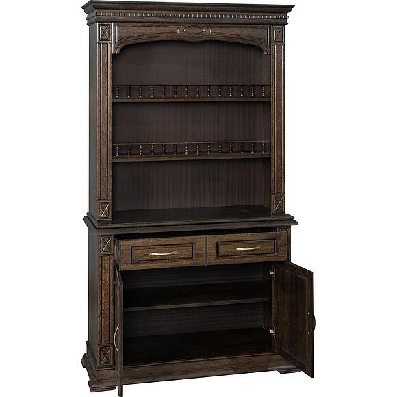 Шкаф комбинированный 2д «Верди Классик» П1.0487.0.41, Основной материал: массив дуба, Цвет: Венге